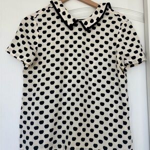 kate spade Cream Top with Black Apple Print